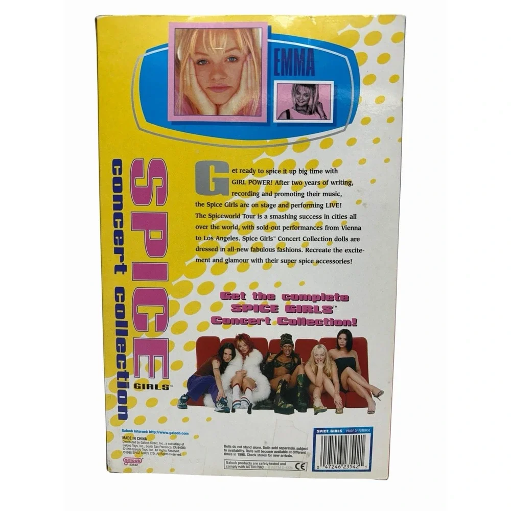 1998 Spice Girls Concert Collection BABY SPICE Emma Barbie Doll NIB‎